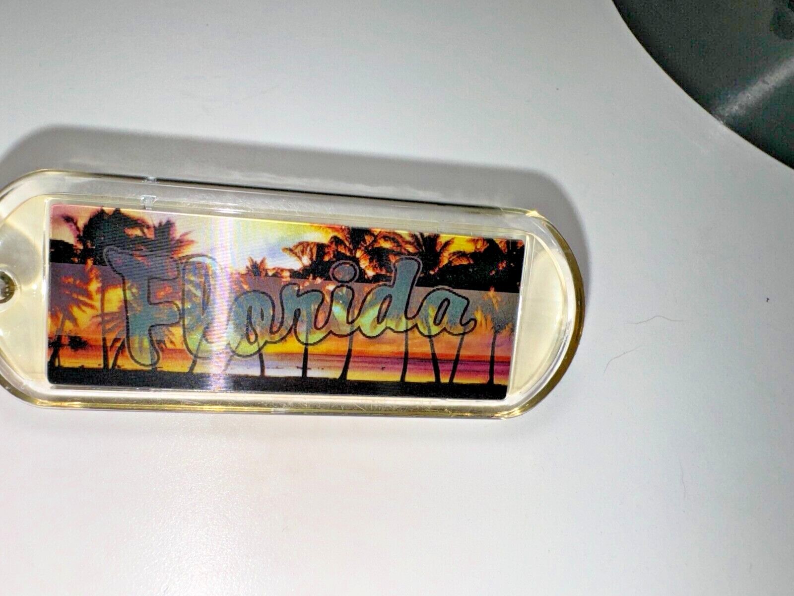 Acrylic Blinking Solar Powered Key Chain 4.25” Long w/Snap Ring, w/NAME