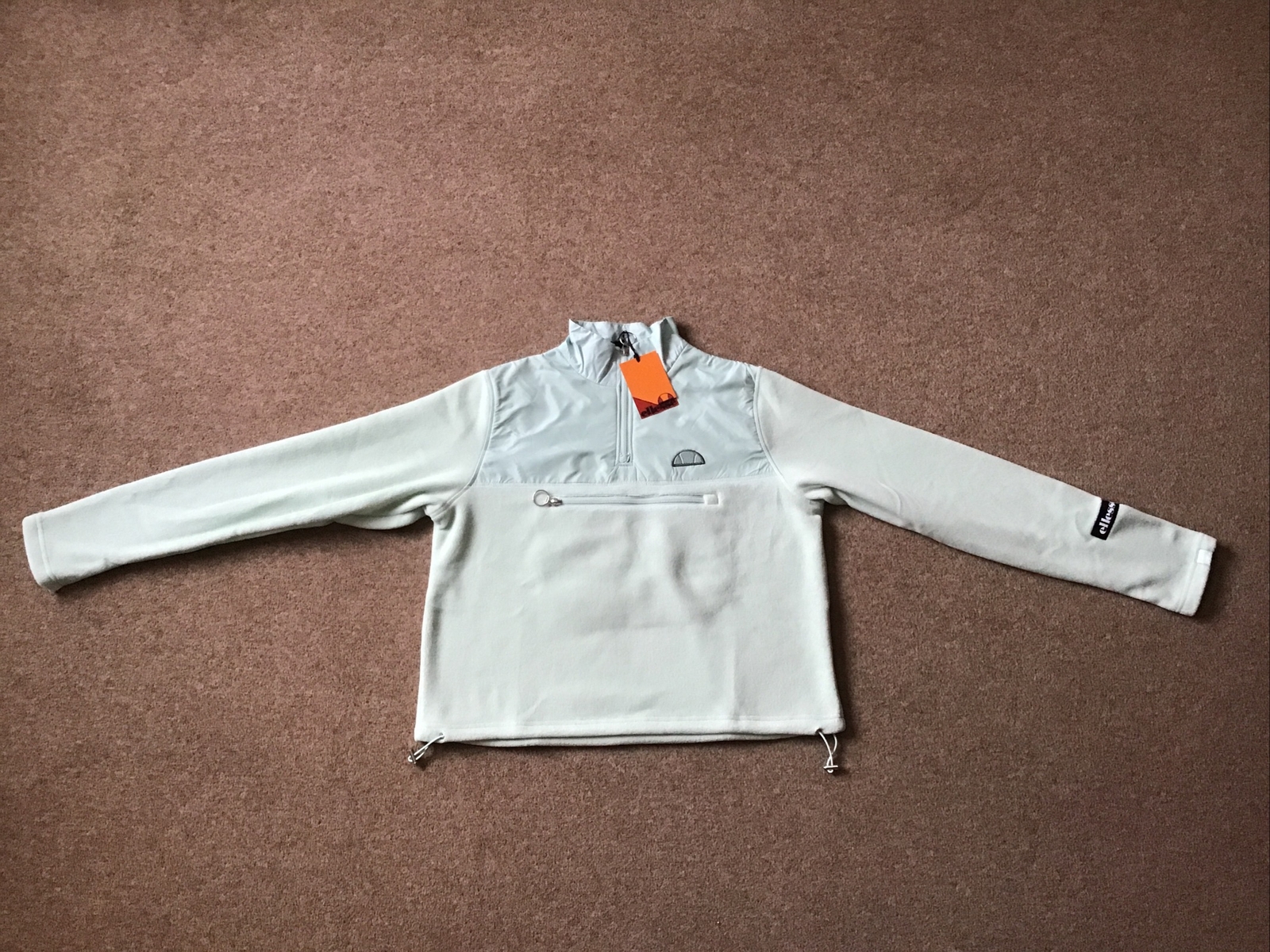 Ellesse Oran 1/4 Zip Top Light Green In Womans Size 12 BRAND NEW