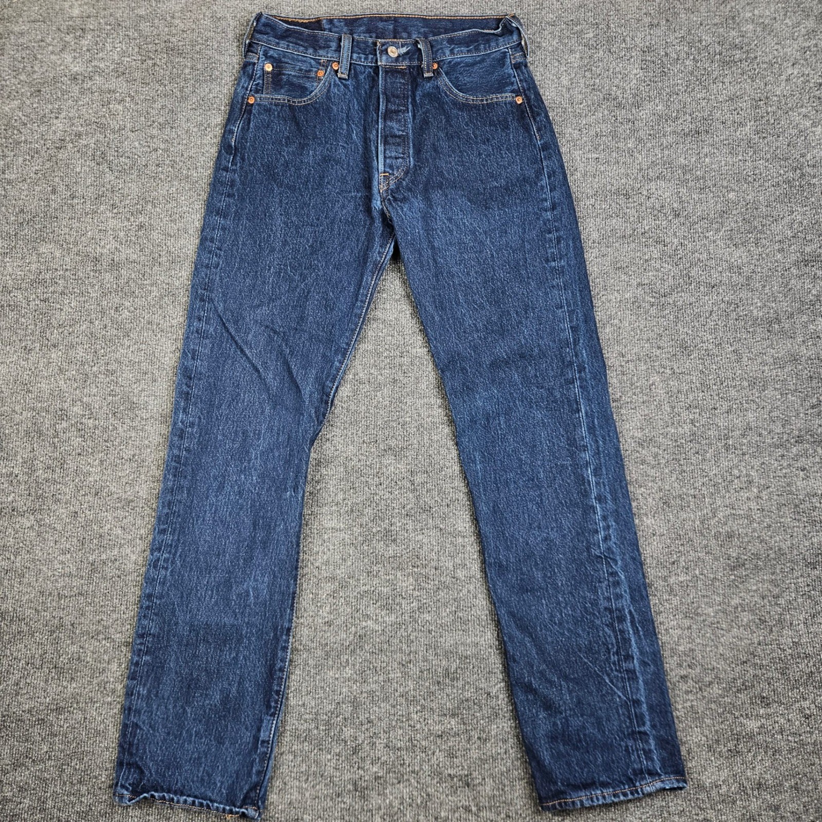 Levis 501 Jeans Men’s 33×36 Fits (31×32) Original Dark Wash Button Fly Straight