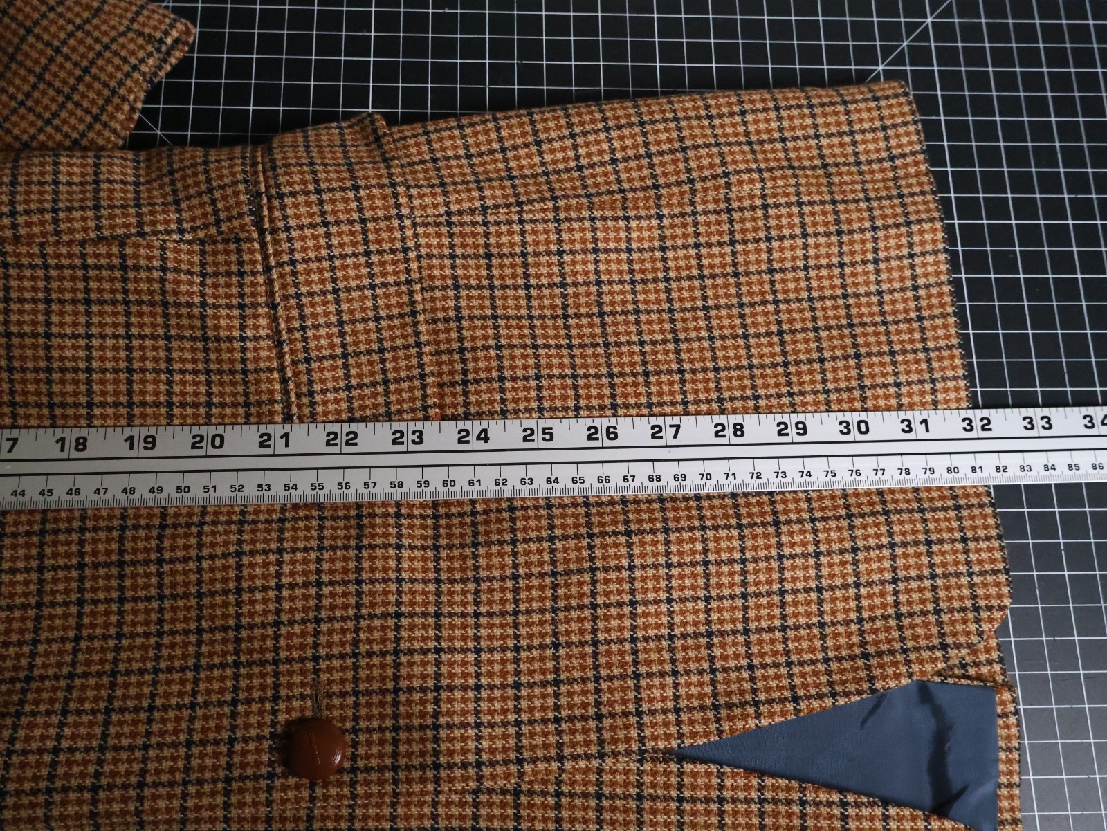 Strellson Cashmere Wool Sport Coat Men’s 40 Brown Houndstooth 3 Button Jacket