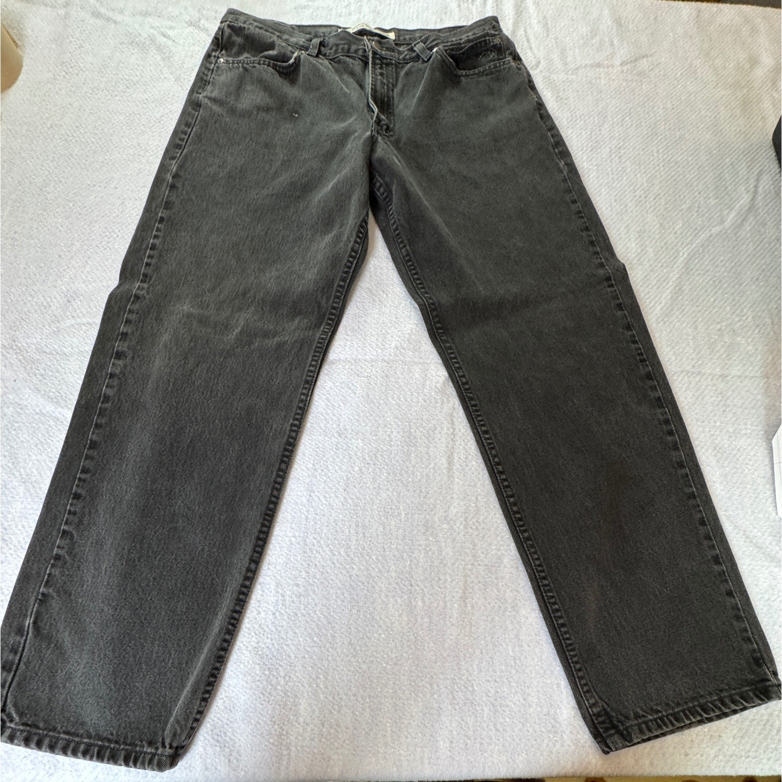 Harley Davidson Mens Relaxed Leg Jeans Washed Black Denim 36×32 A6319 99021N