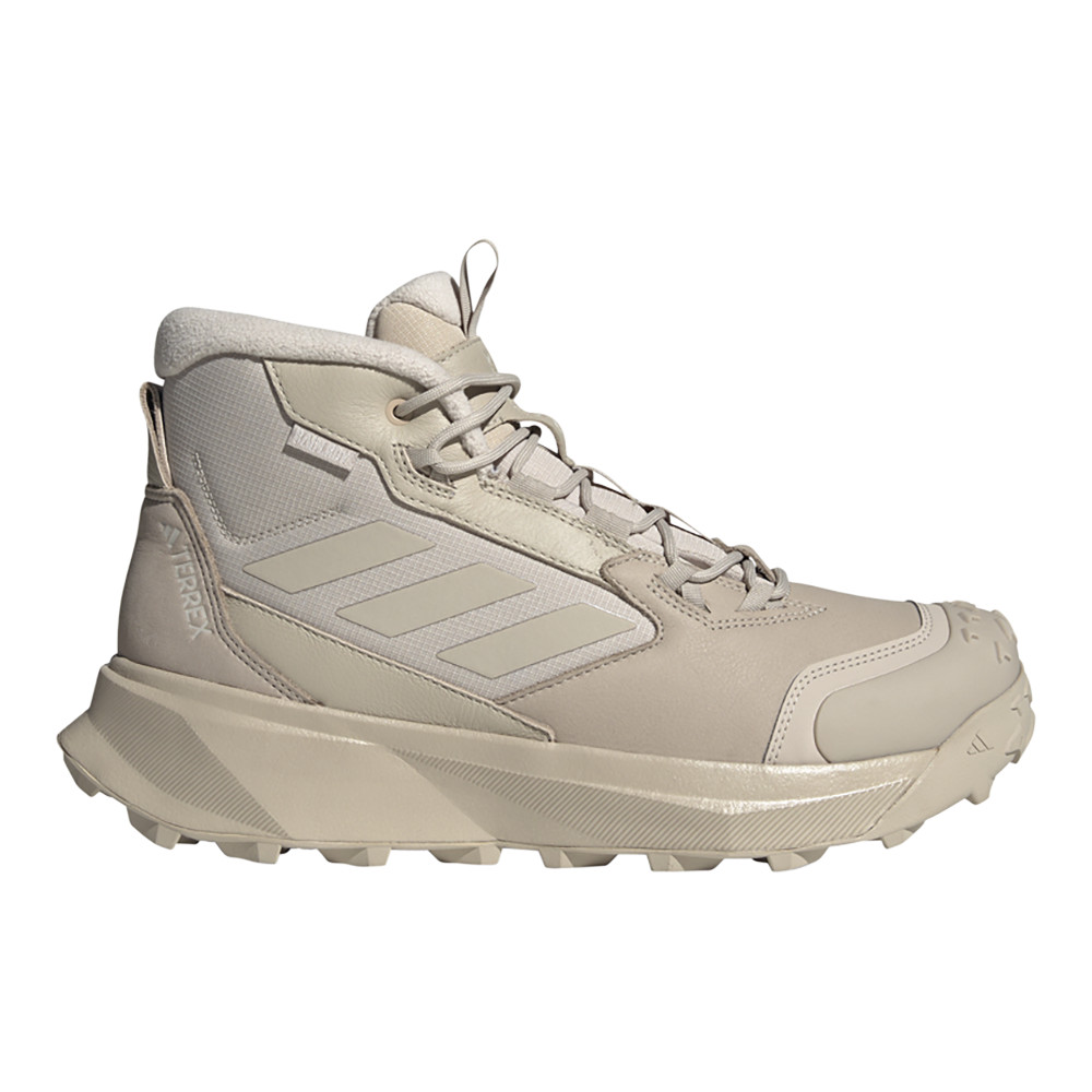 adidas Terrex Mid Leather Winter Hiking Mens Beige Sneakers Athletic Shoes ID34