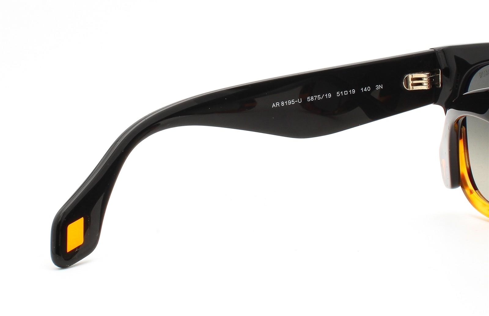 Giorgio Armani Sunglasses AR 8195U Polished Black Brown Yellow Havana w/case