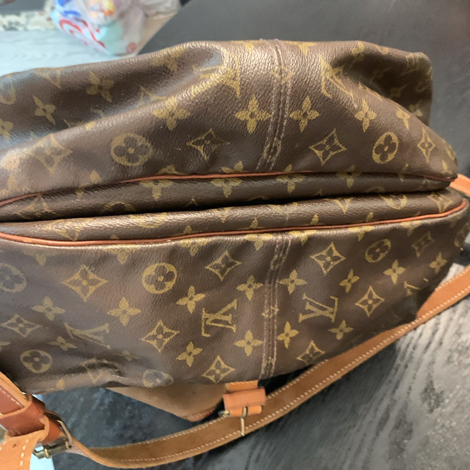 Louis Vuitton Noe Brown Monogram Shoulder Bag Damaged for Repair As Is