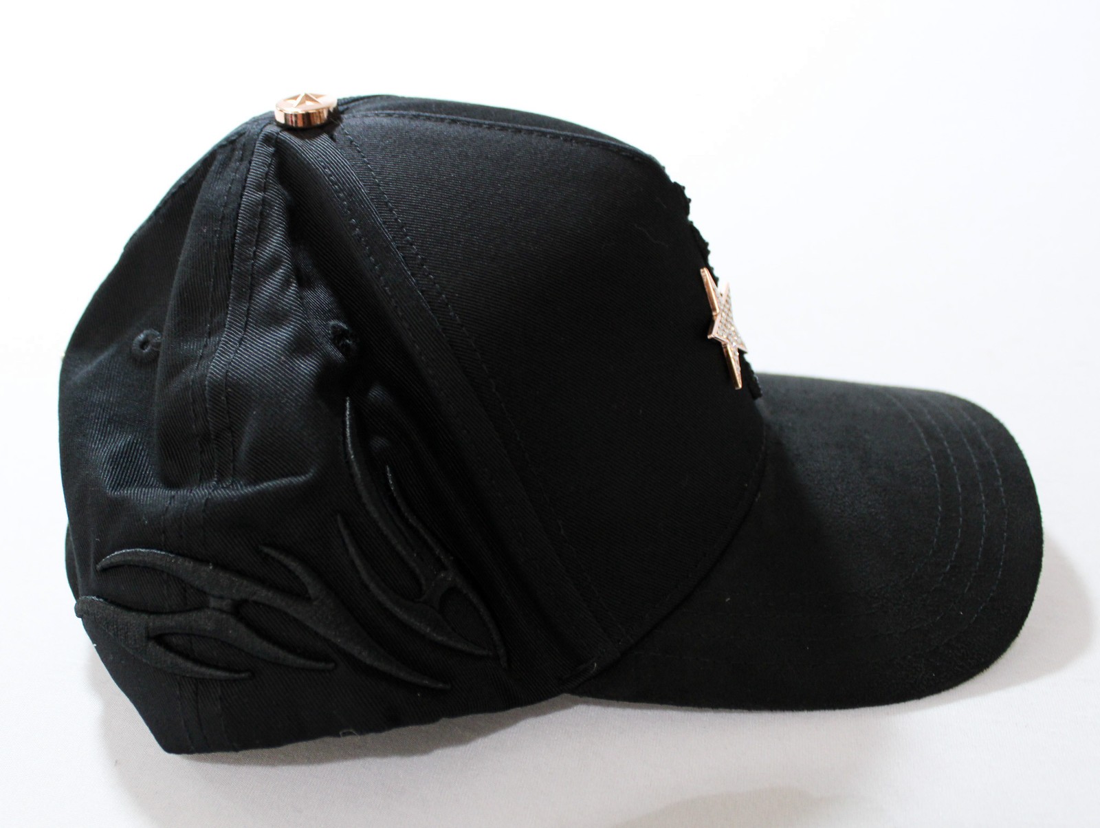 Gorra Barbas Hats B Star Rose Gold Snapback Suede Brim Cap CD4 Black One Size