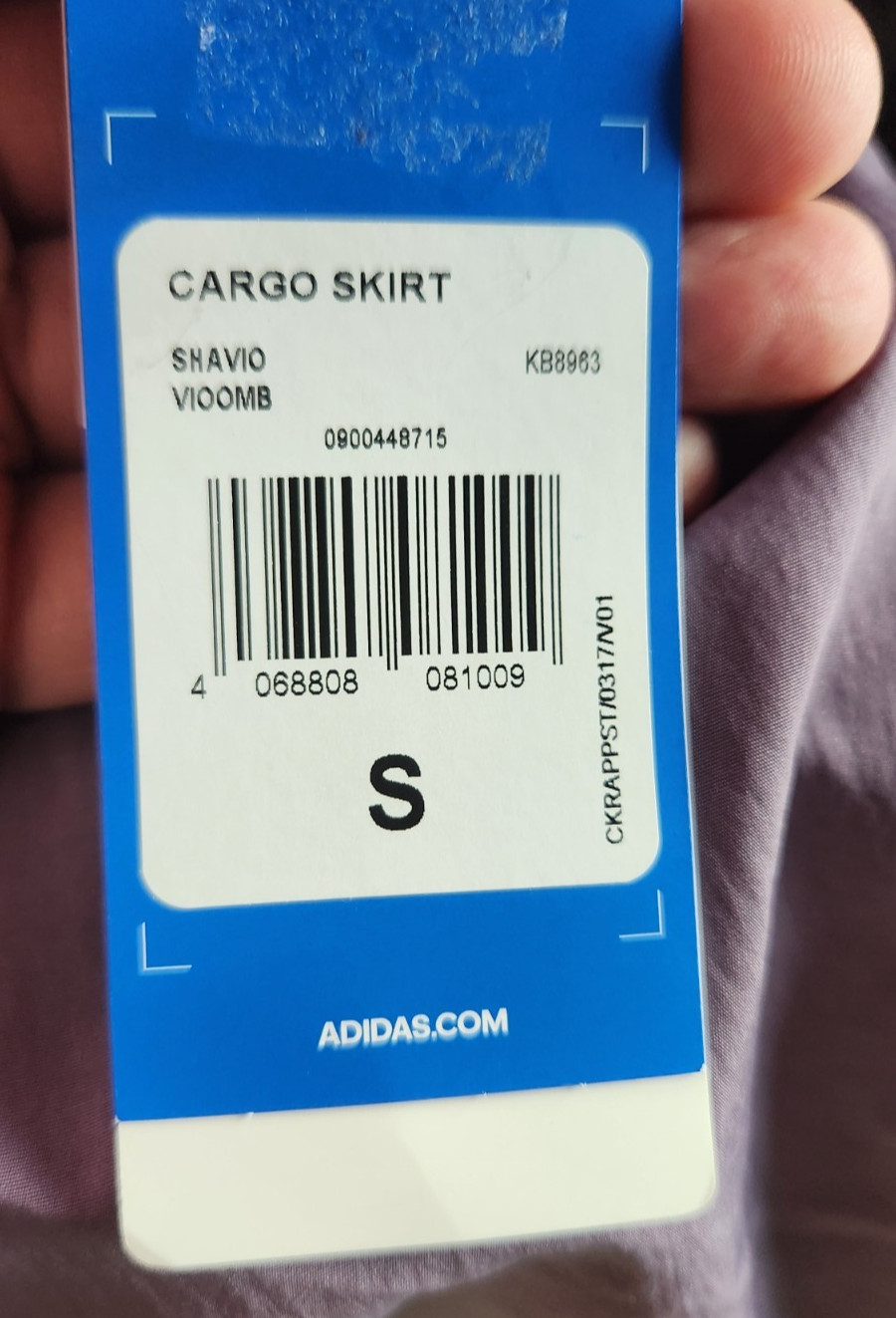 adidas Originals Cargo Multi-Pocket Work Skirt Dark Violet US XS Asia S KB8963