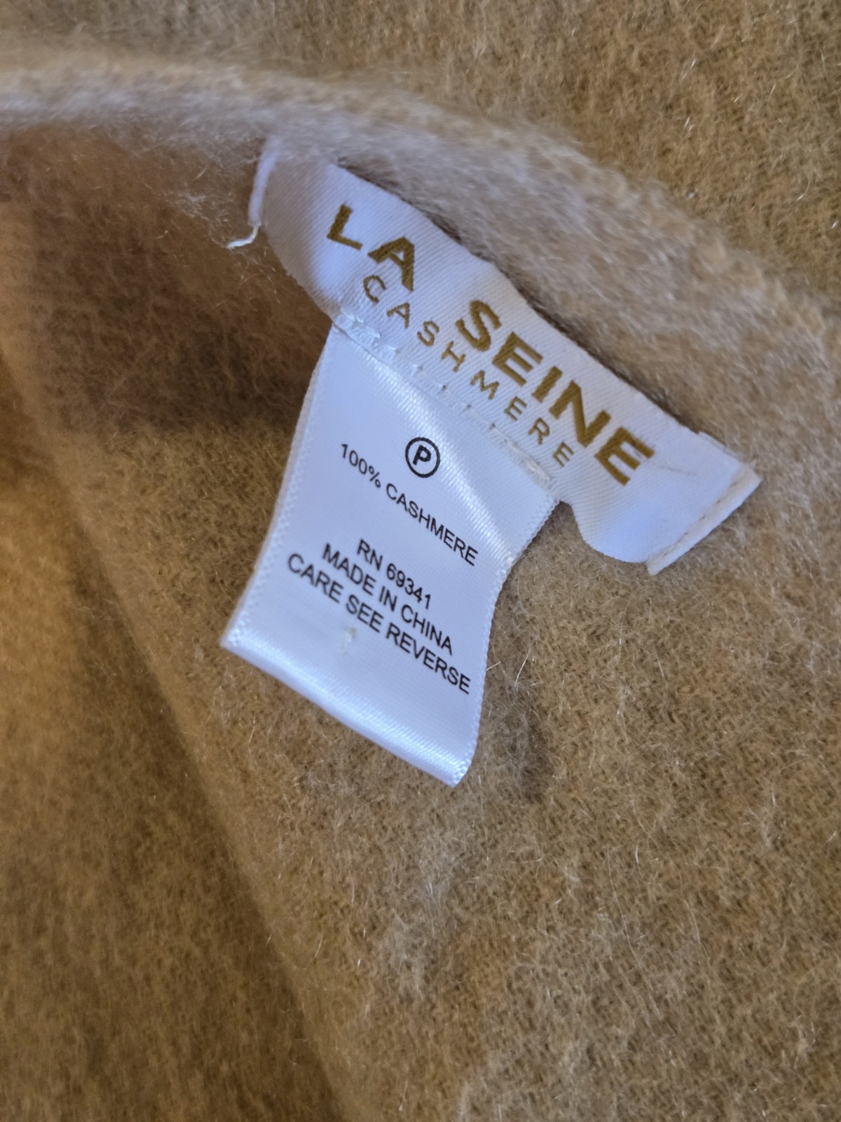 LA SEINE 100% CASHMERE SCARF Brown Ombre 75” X 12”