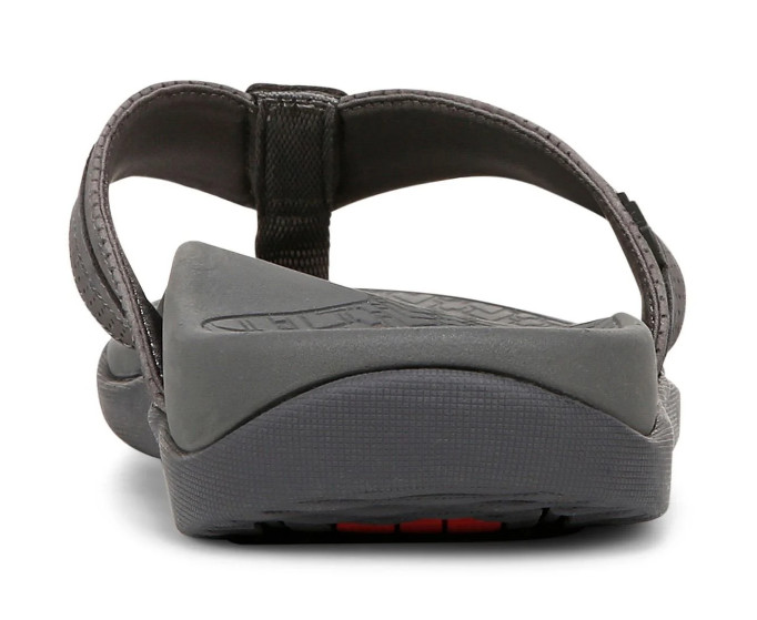 Vionic Men’s Tide II Toe Post Sandal, Charcoal