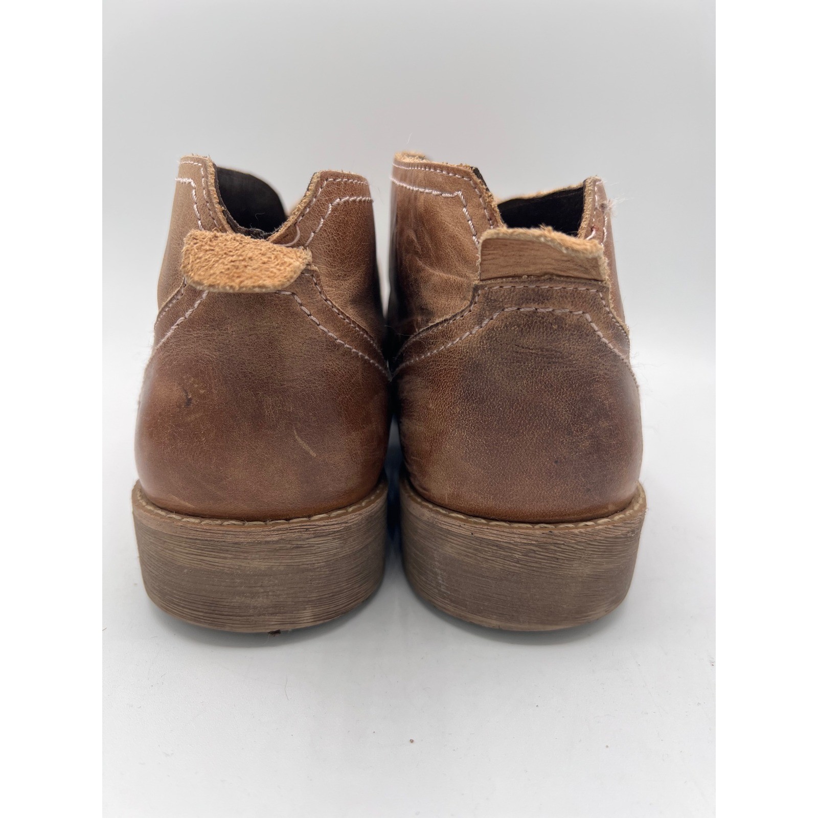 Bed Stu Mens Draco Chukka Boots Size 10.5 Brown Distressed Leather Lace Up