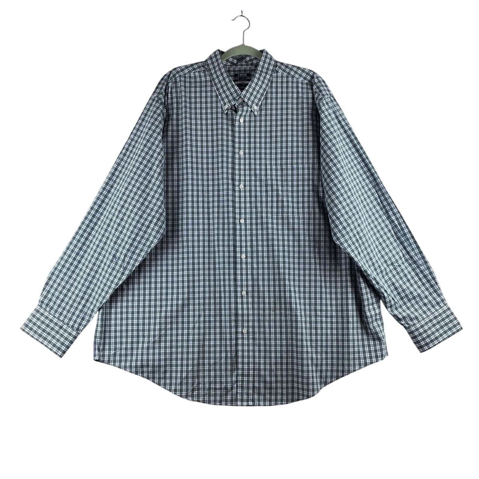 Izod All Over Stretch Tall Fit Long Sleeve Button Down Shirt Men’s 19/37-38 2/3X