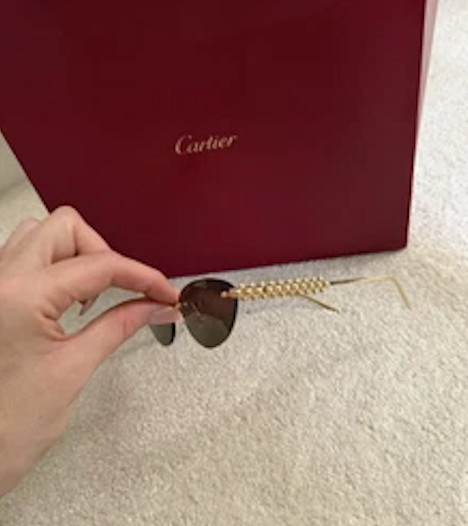 Cartier Clash De Sunglasses – Gold – Cat eye rimless metal frame