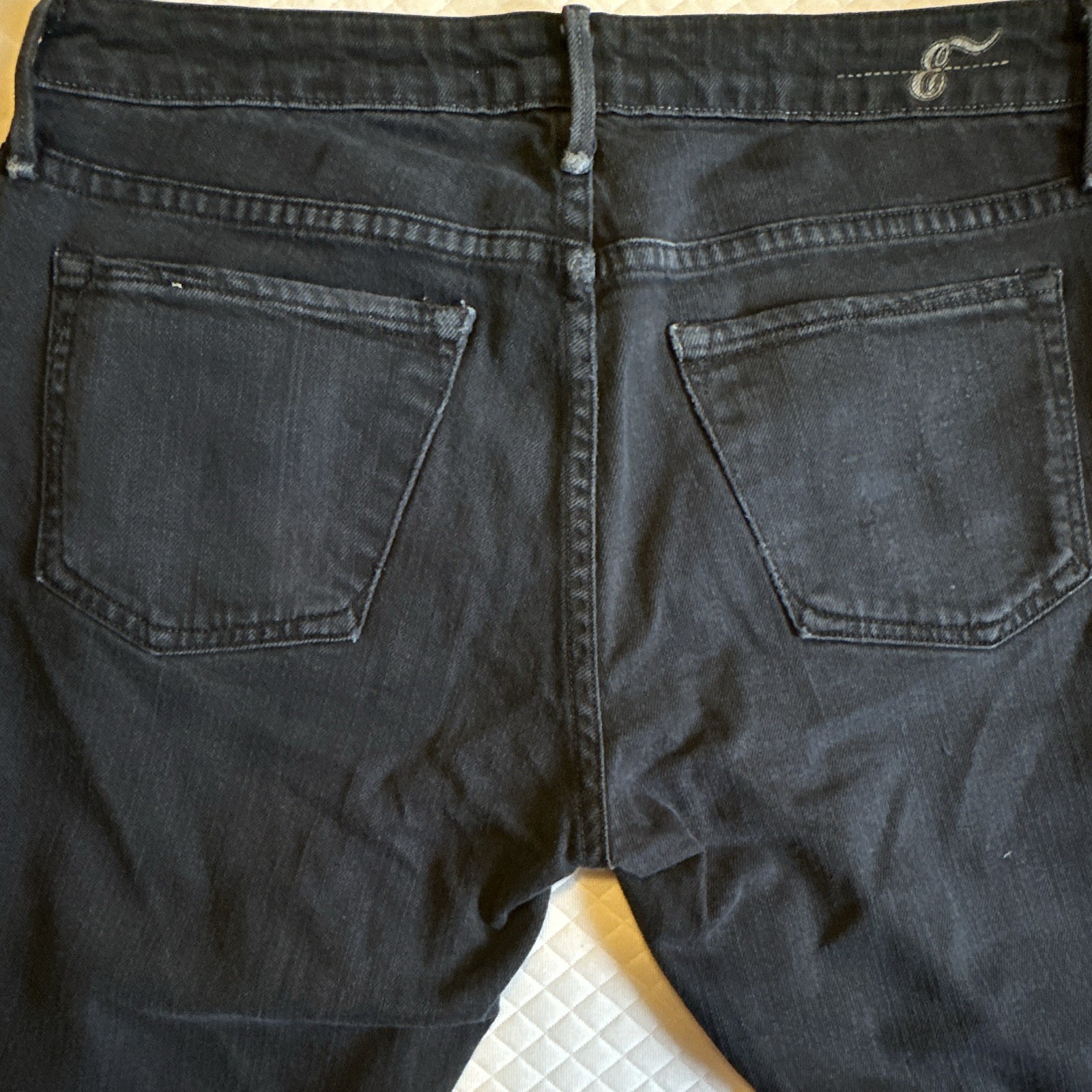 Lacoste Women’s Black Dark Wash Denim Slim Skinny Stretch 5-Pocket Jeans