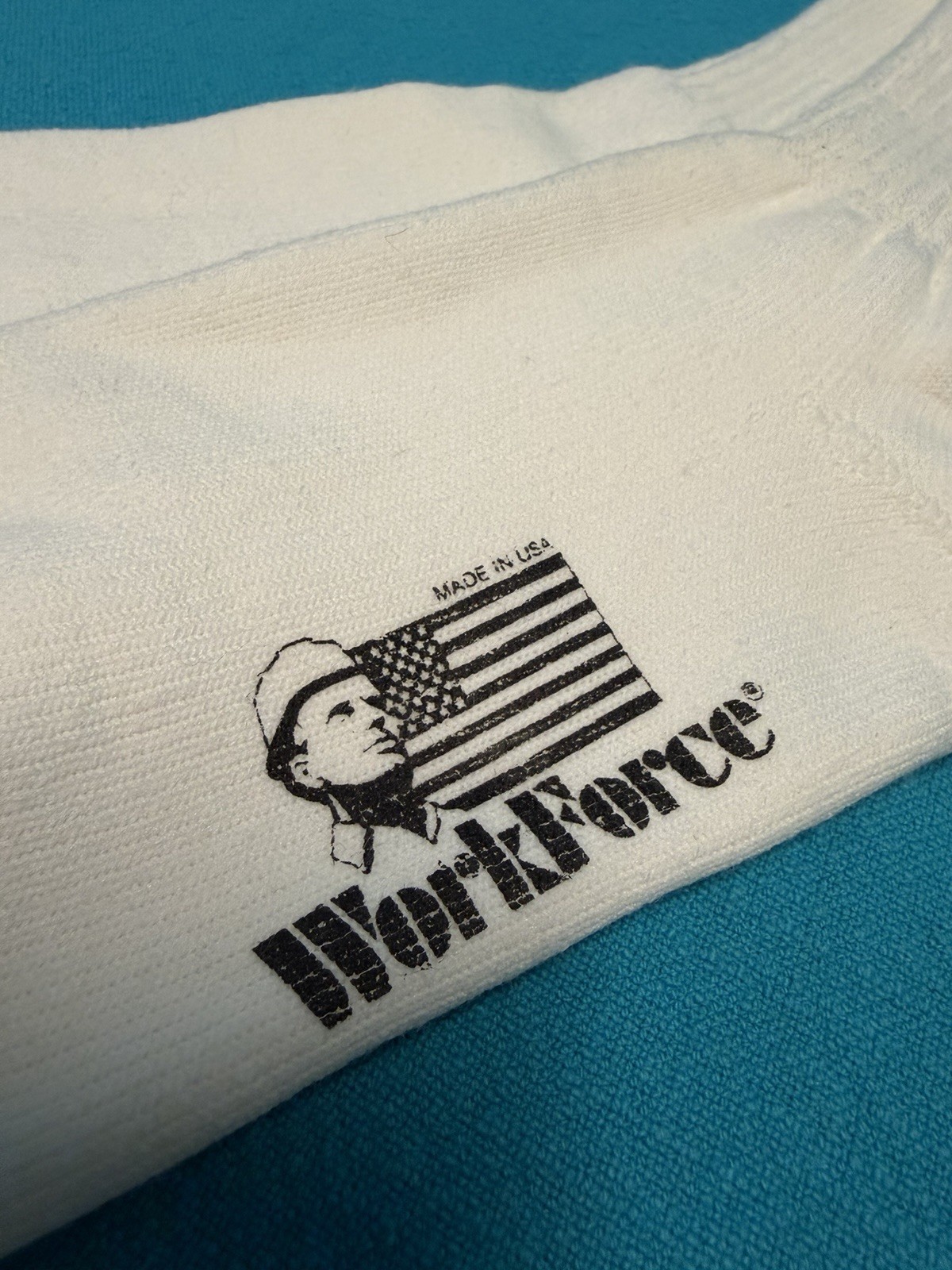 Vtg SOCKS Workforce safety socks for steel toe shoes Size 9-11 Crew USA 1 Pair