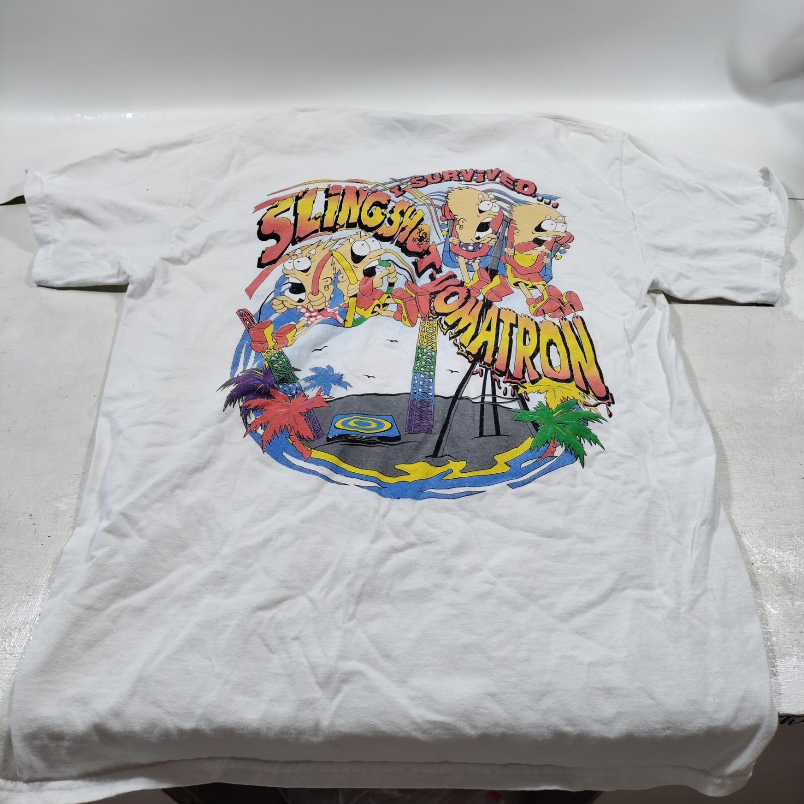 Slingshot T Shirt Mens Medium White Daytona Beach Vomatron Tourist Florida