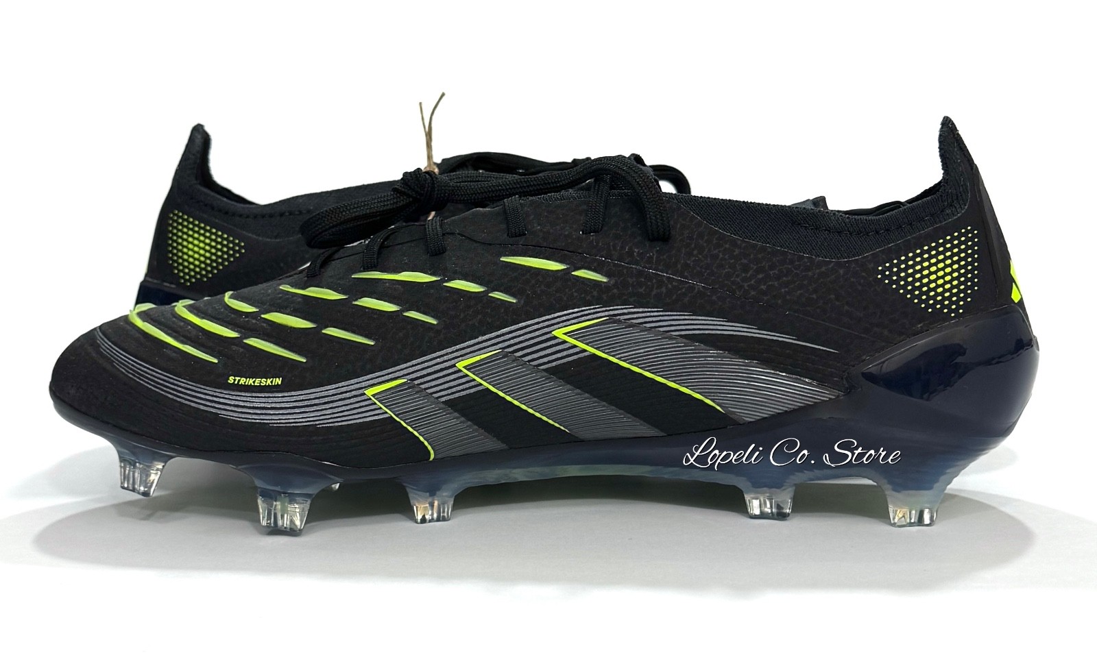 Adidas Predator Elite FG Electric Stealth Black Cleats JI1085 Mens 6.5 – 11.5