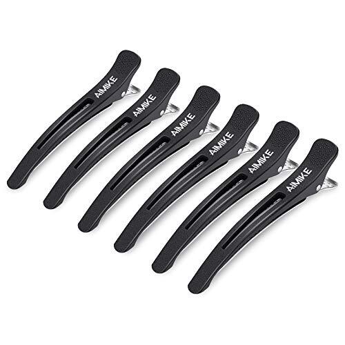 6 Pack 4.3 Inch Long Professional Hair Clips Non-Slip Hair Styling Clips