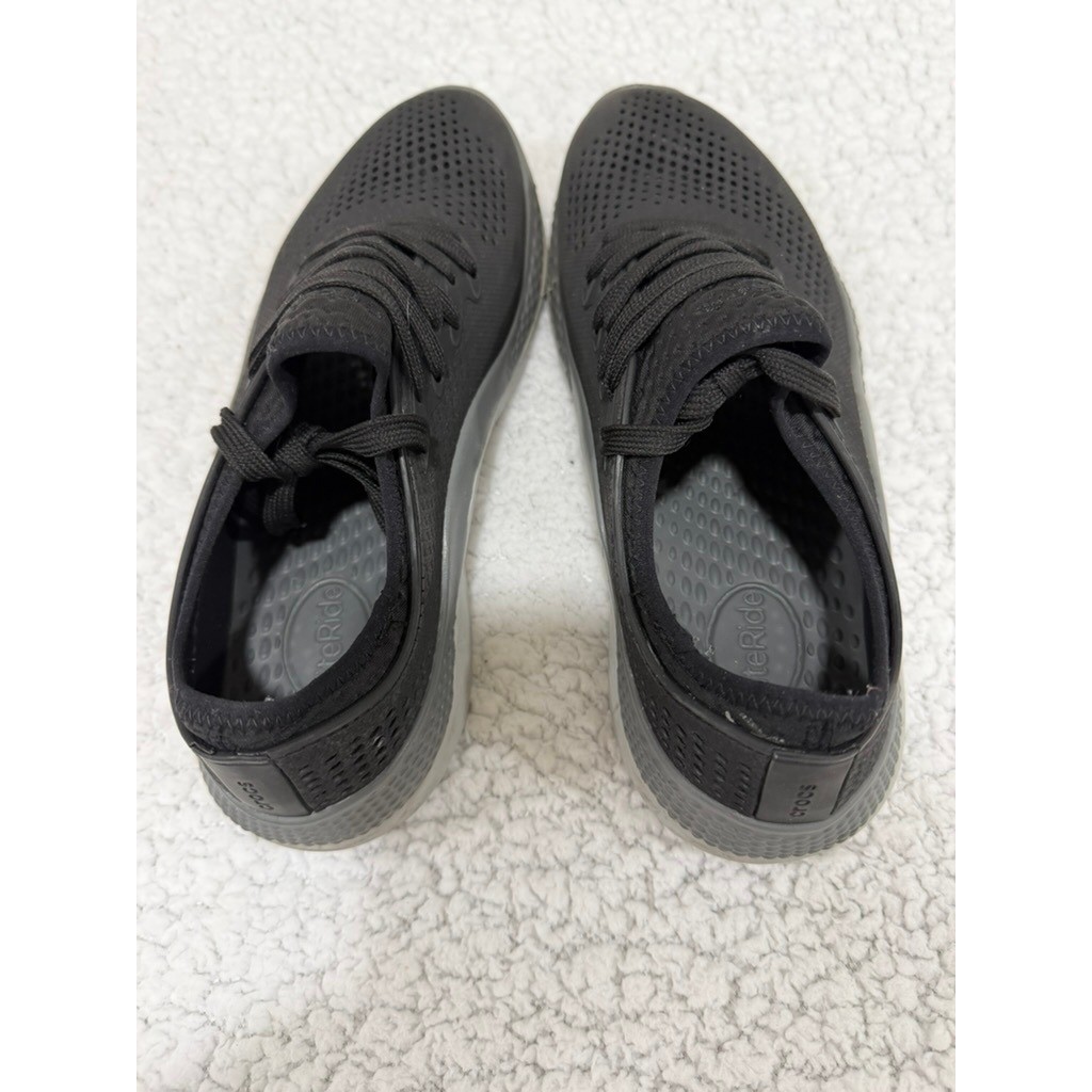 Crocs LiteRide 360 Pacer Womens W9 Black Comfort Walking Sneakers Lace Up Casual