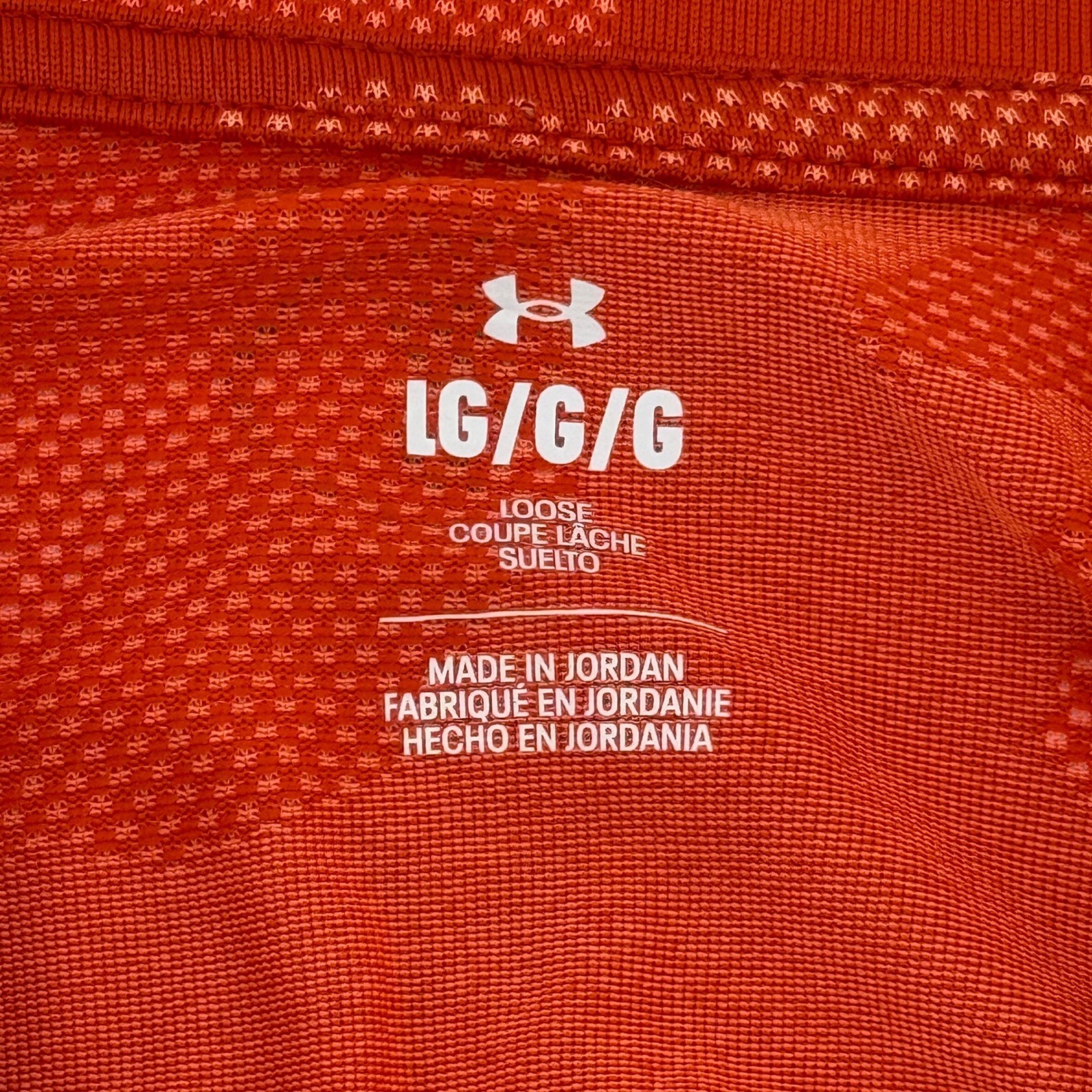 Under Armour Quarter Zip Pullover Mens L Orange Camo Long Sleeve Athletic Shirt