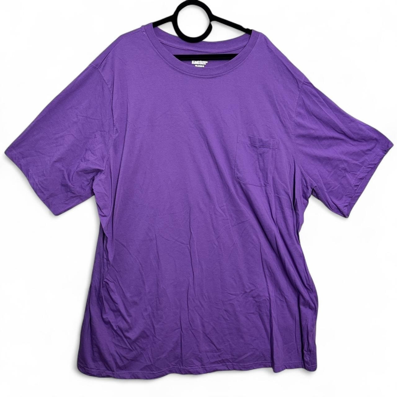 KingSize Men’s 2-Pack Pocket T-Shirts 5XL Tall Purple Navy Big Tall Casual Norm