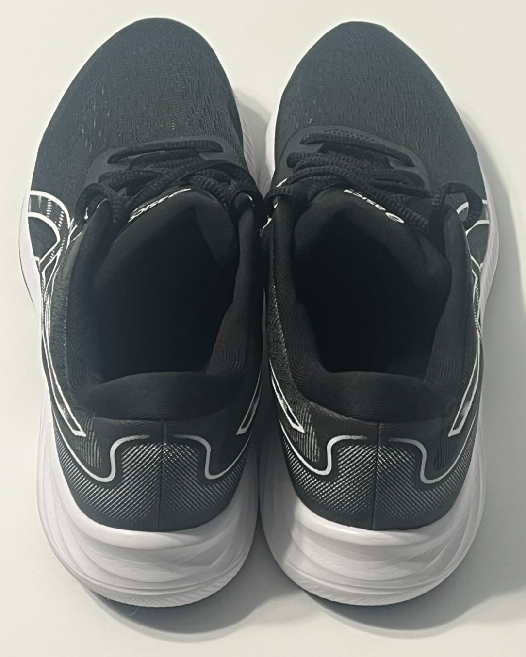 Women’s Asics Gel Excite 9 Ortholite Running Shoes Sneakers Black White Size 9