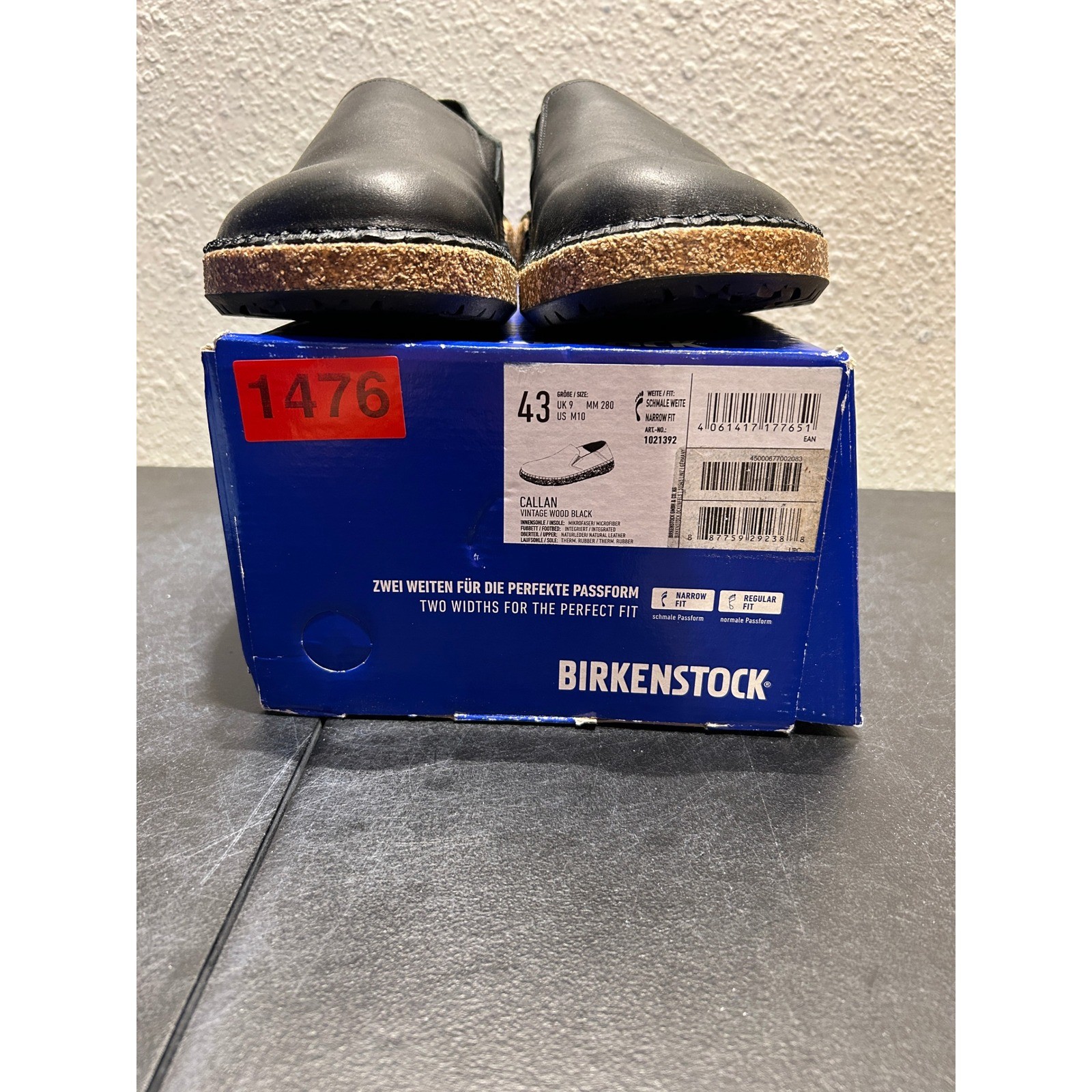Birkenstock Callan Leather Black EU 43 US M10 Mens