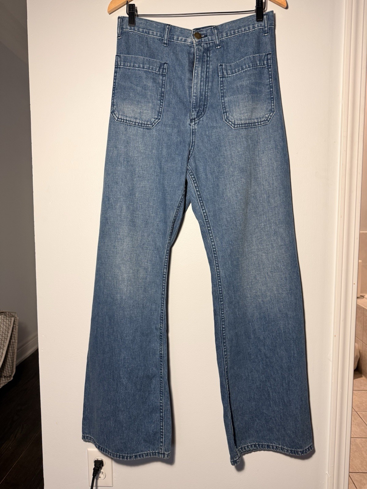 THE GREAT. DENIM THE DOCK JEAN MARINA WASH SIZE 28