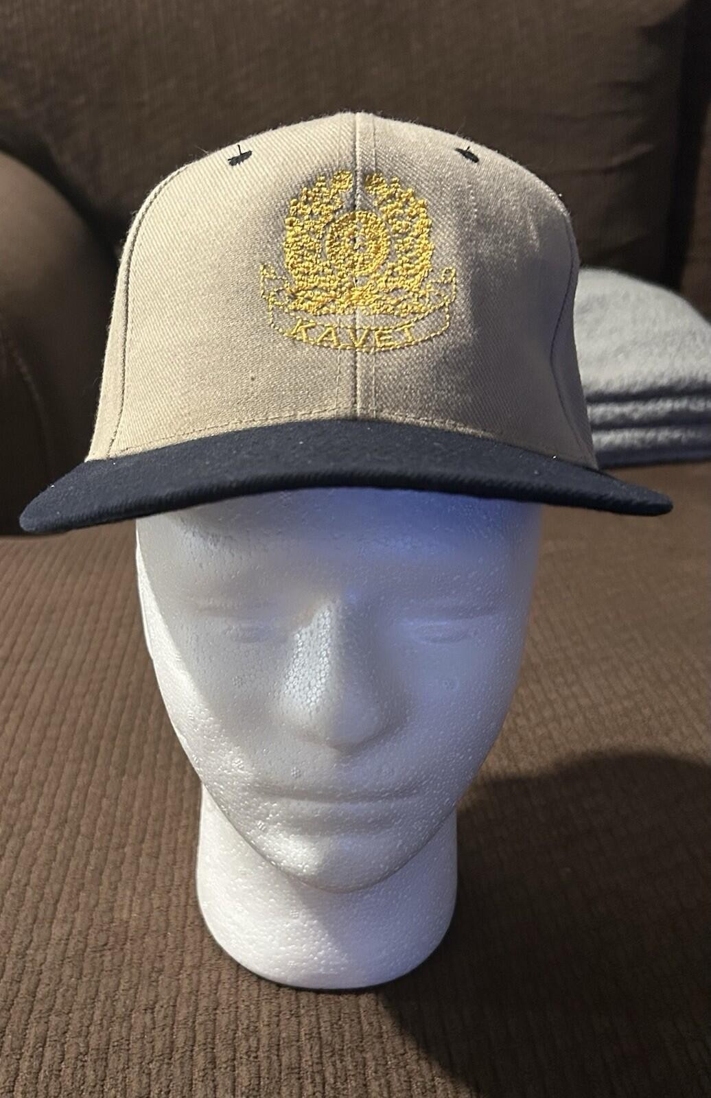 “KAVET” Crest Two-Tone Adjustable Hat Acrylic Wool Blend Made In Korea