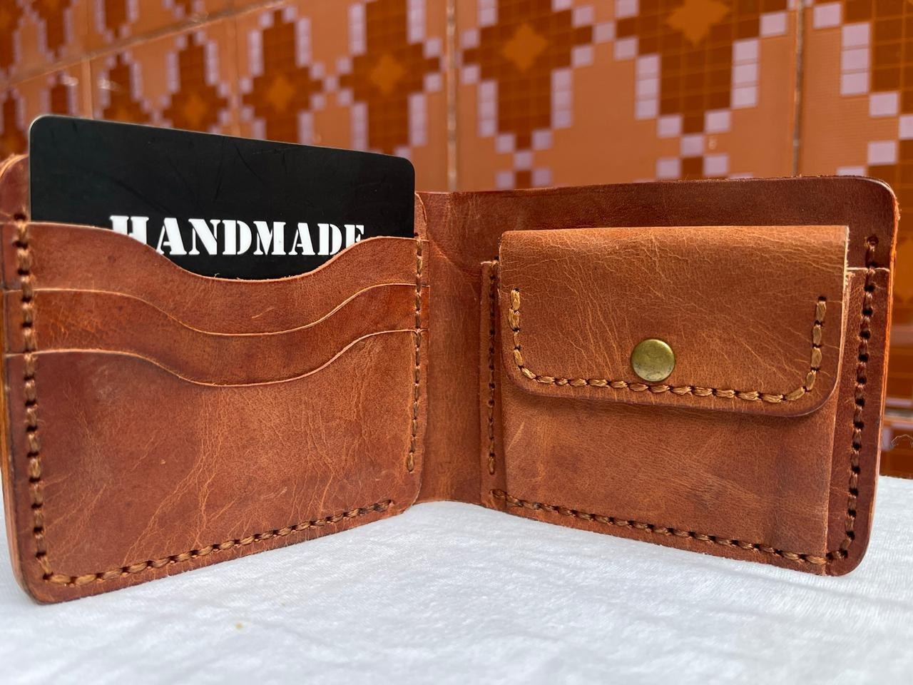 Bi-Fold Leather Handmade Wallet Full grain/Crazy Horse