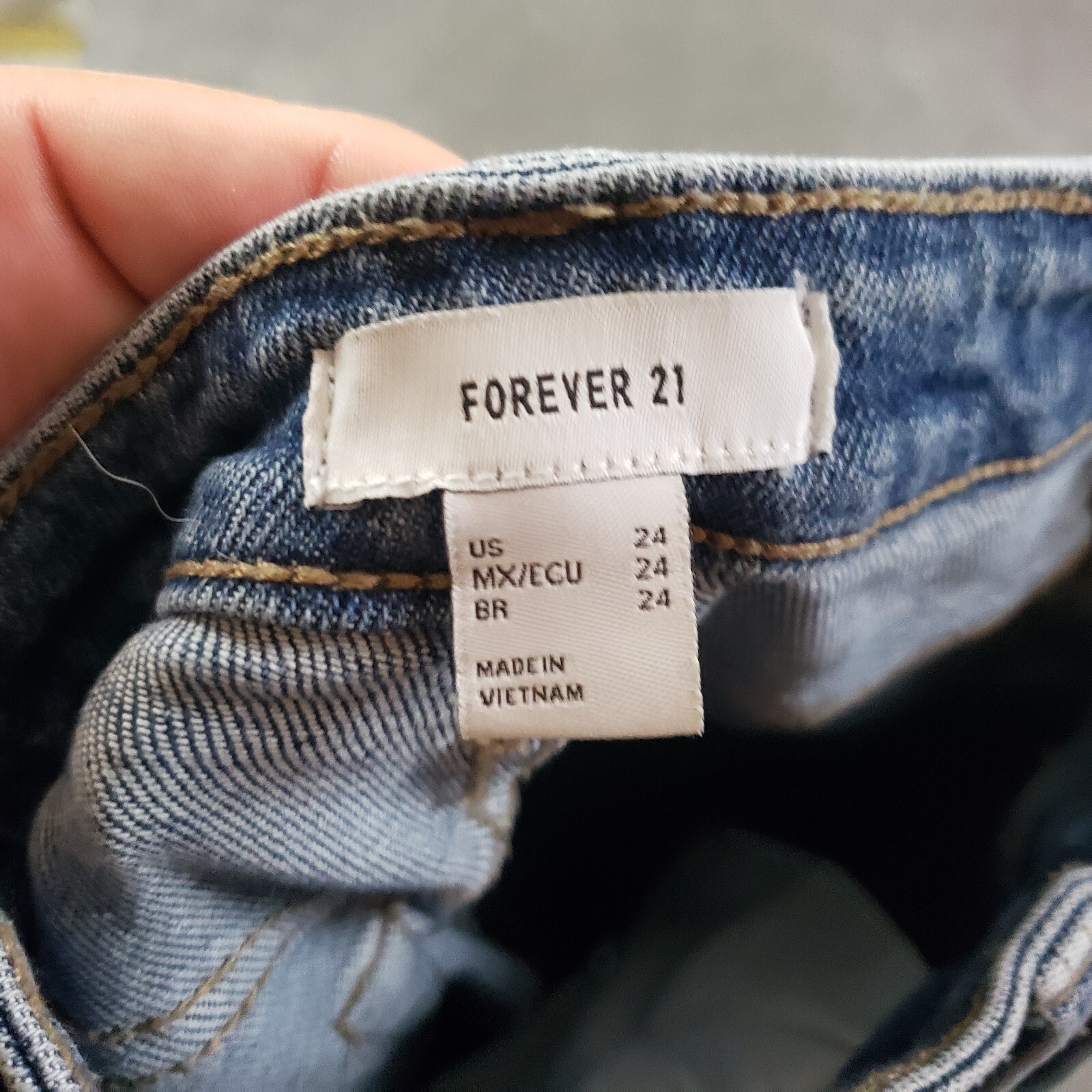 Forever 21 Jeans Womens 24 Jegging Skinny High Rise Medium Wash Pants Blue 22×26