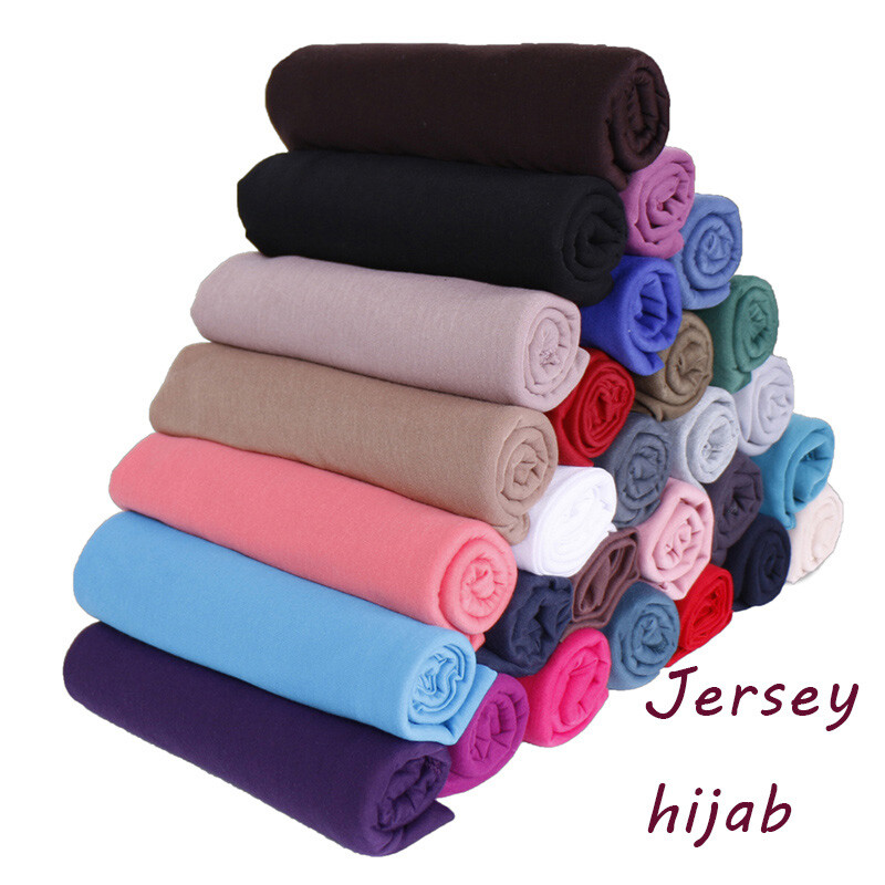 Soft Jersey Hijabs Scarf Shawls Muslim Head Scarves Wraps Turban Hijab 40 Colors