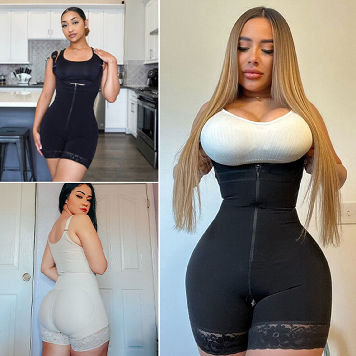 Fajas Colombianas Body Shaper Reductoras Levanta Cola Post Surgery Body Shaper