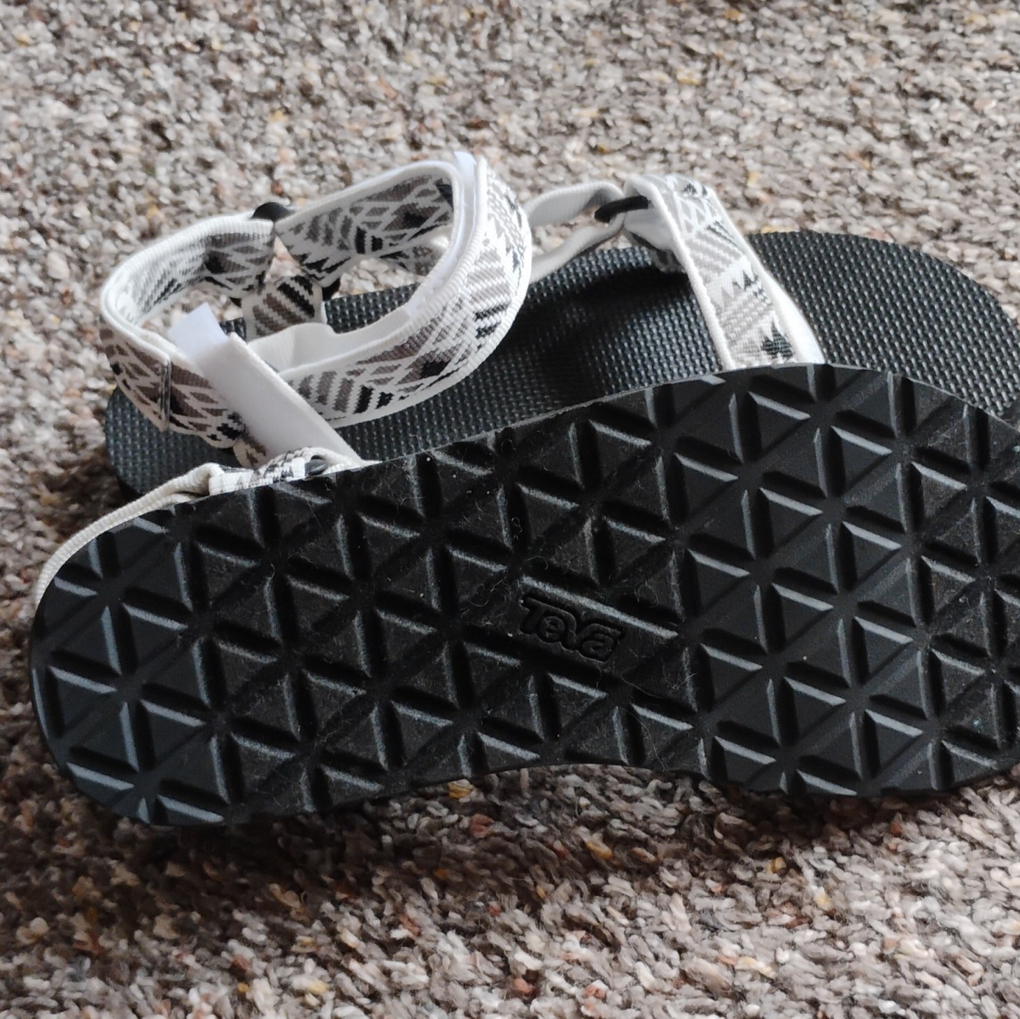 Teva Original Universal Women’s Strappy Sandals Black/White Geometric US 7 EU 38