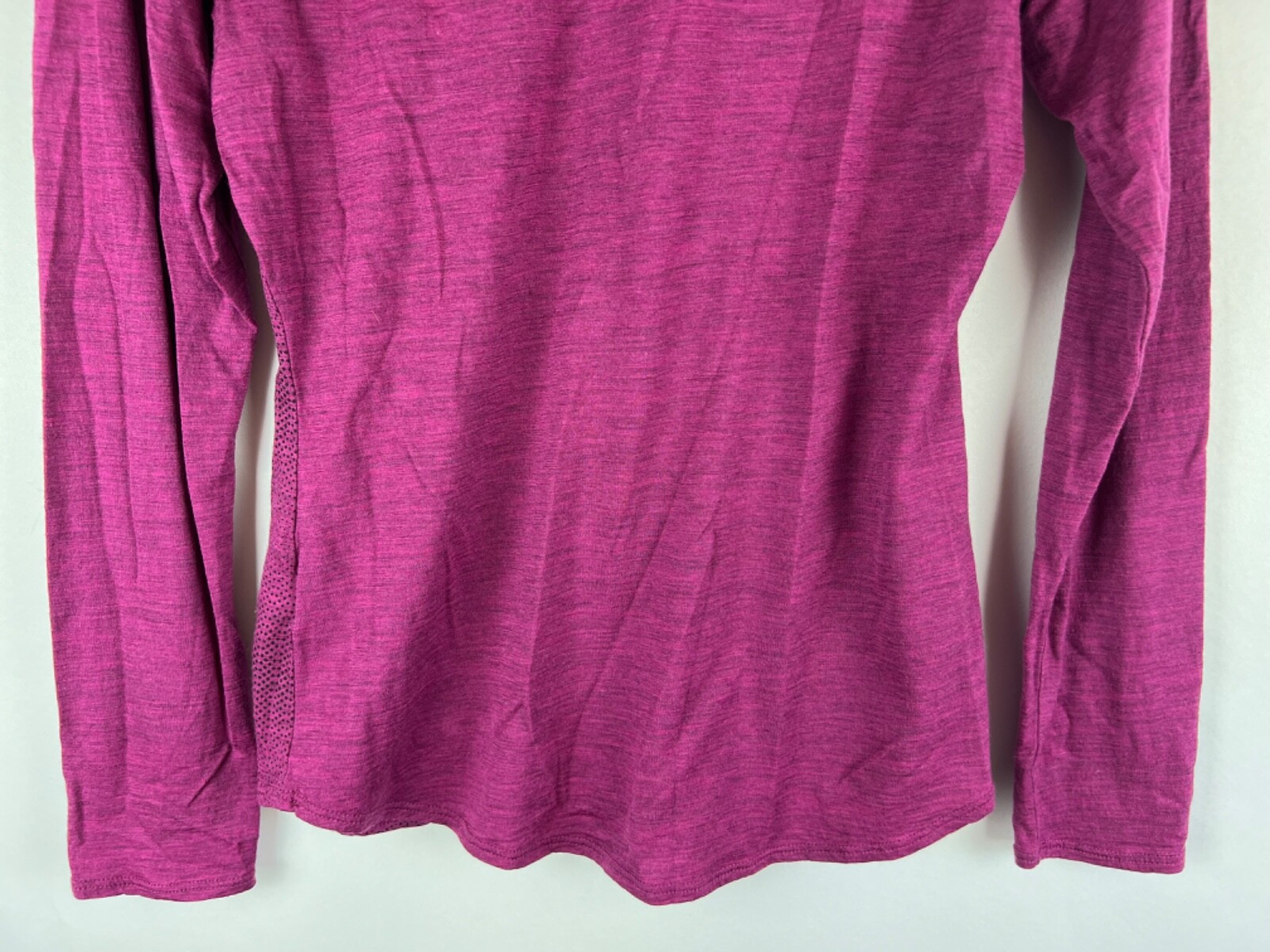 Seg’Ments Women’s Ombre Purple L/S Crew Neck 100% Merino Wool Pullover Small S