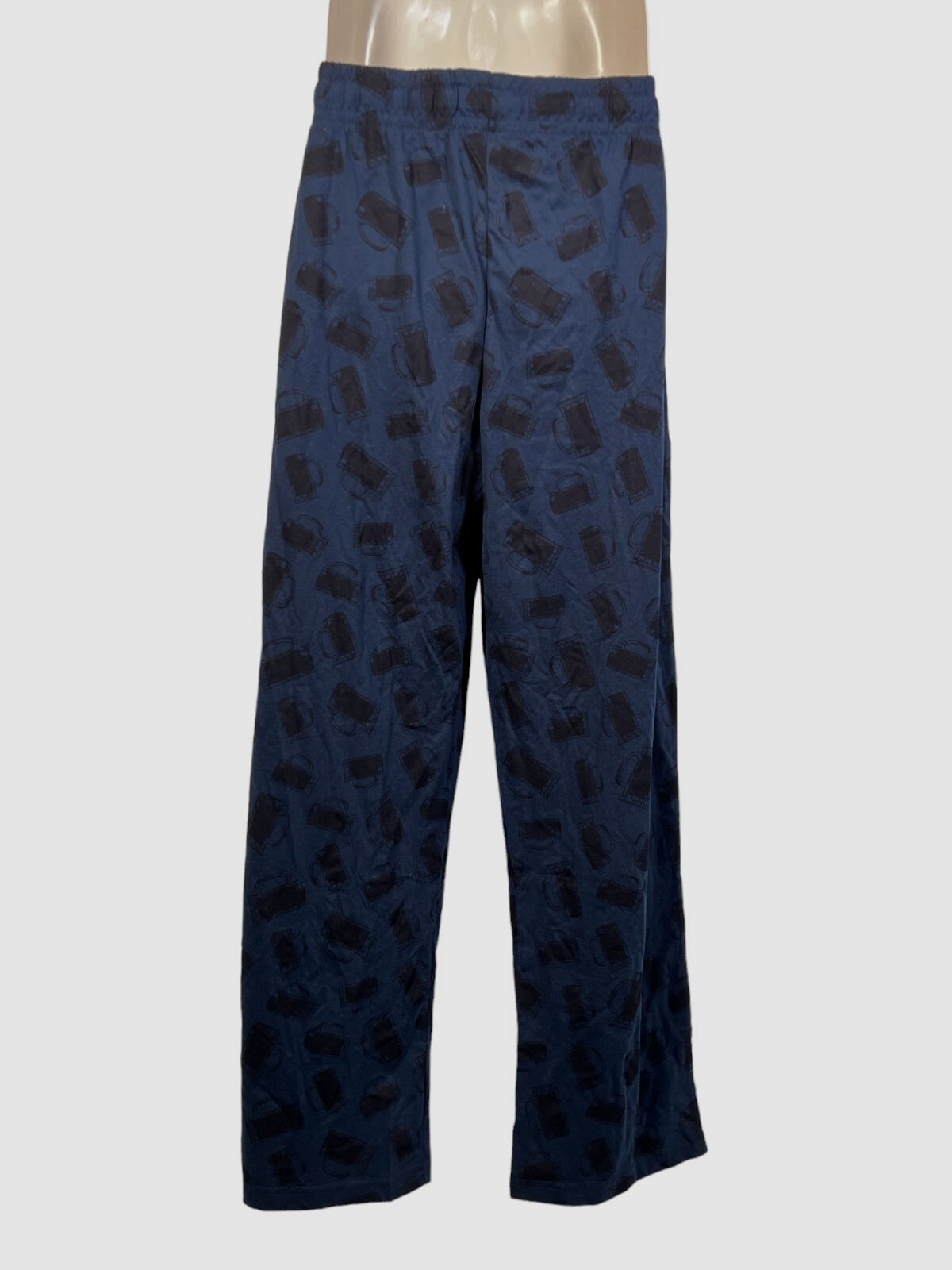 $40 ADTN Men’s Blue Mug Drawstring Pajama Pants Sleepwear Size L