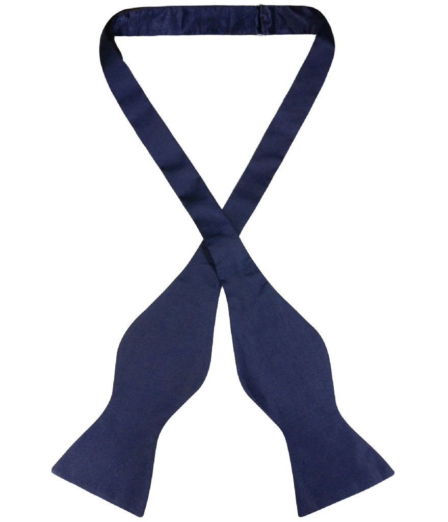 Biagio SELF TIE Bow Tie Solid NAVY BLUE Color Mens BowTie