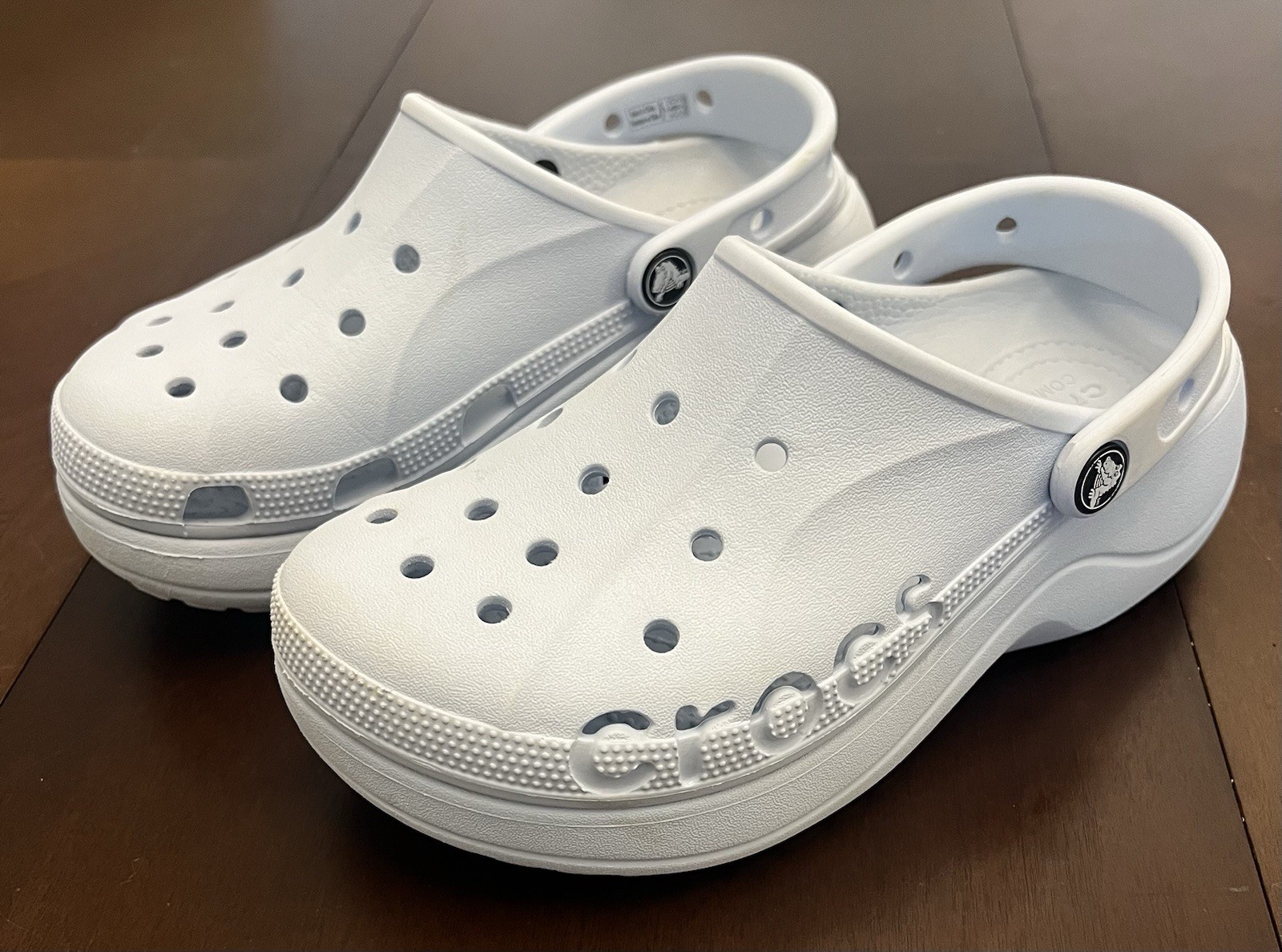 Crocs Baya Platform Clog Women 7 Mineral Blue WORN ONE TIME