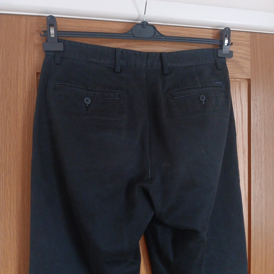 Gant Chino Trousers Mens Size 32W 32L Black Used Reguar Straight
