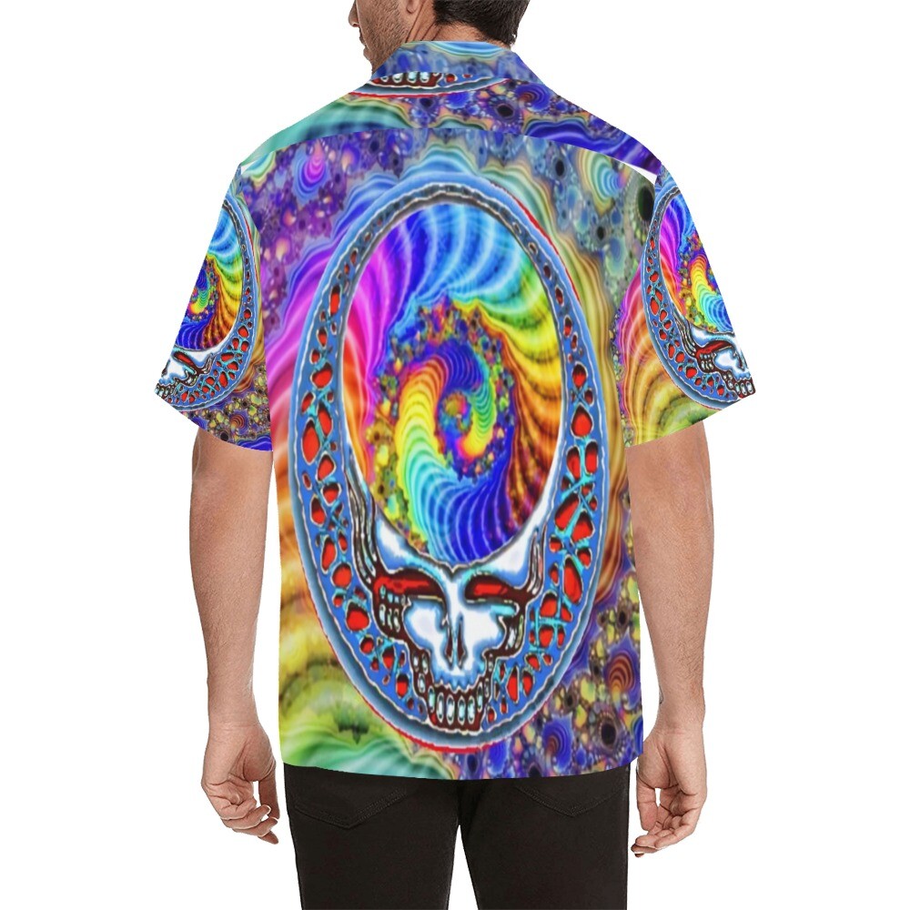 Hawaiian Button Shirt. Grateful Dead Psychedelic 70’s Music