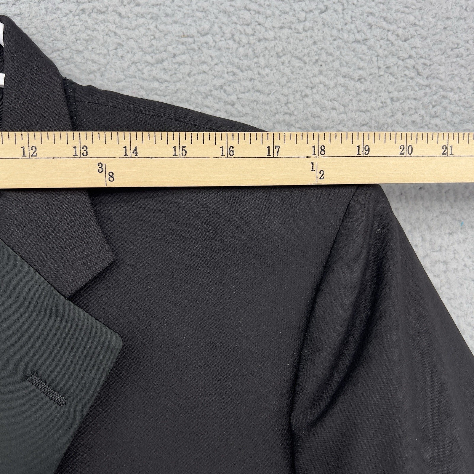 Brooks Brothers Madison 1818 Tuxedo Jacket 44R Black 100% Wool Satin Peak Lapel