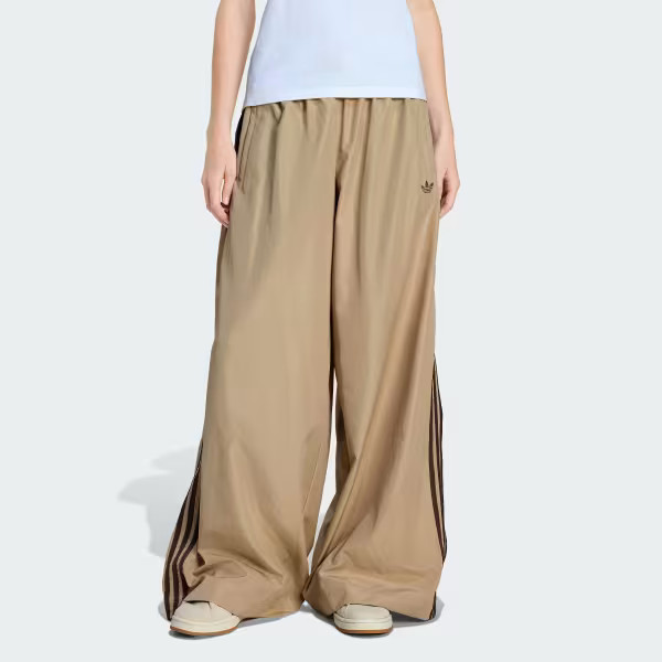 Adidas Women’s Firebird Adilenium Wide Leg Track Pant Beige/Brown KD6300