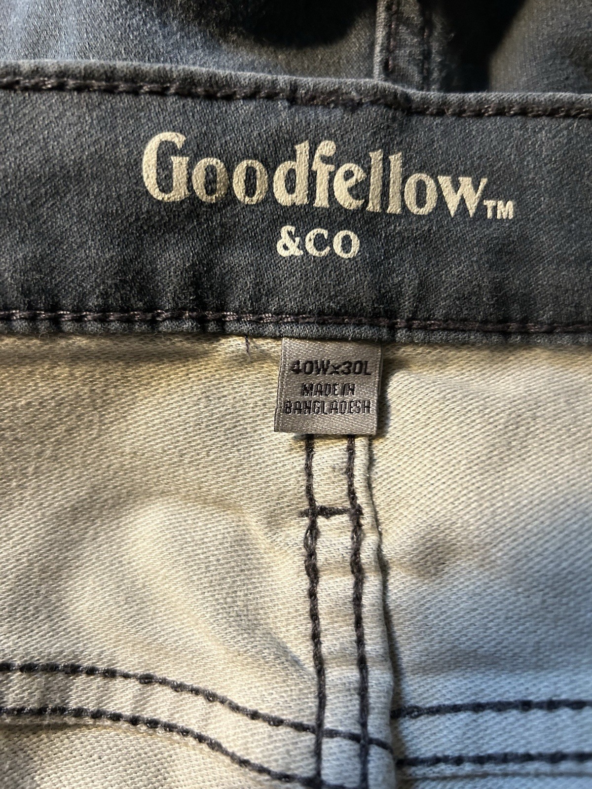 Goodfellow & Co Total Flex Slim Fit Dark Wash Gray Denim Jeans Stretch 5-Pocket
