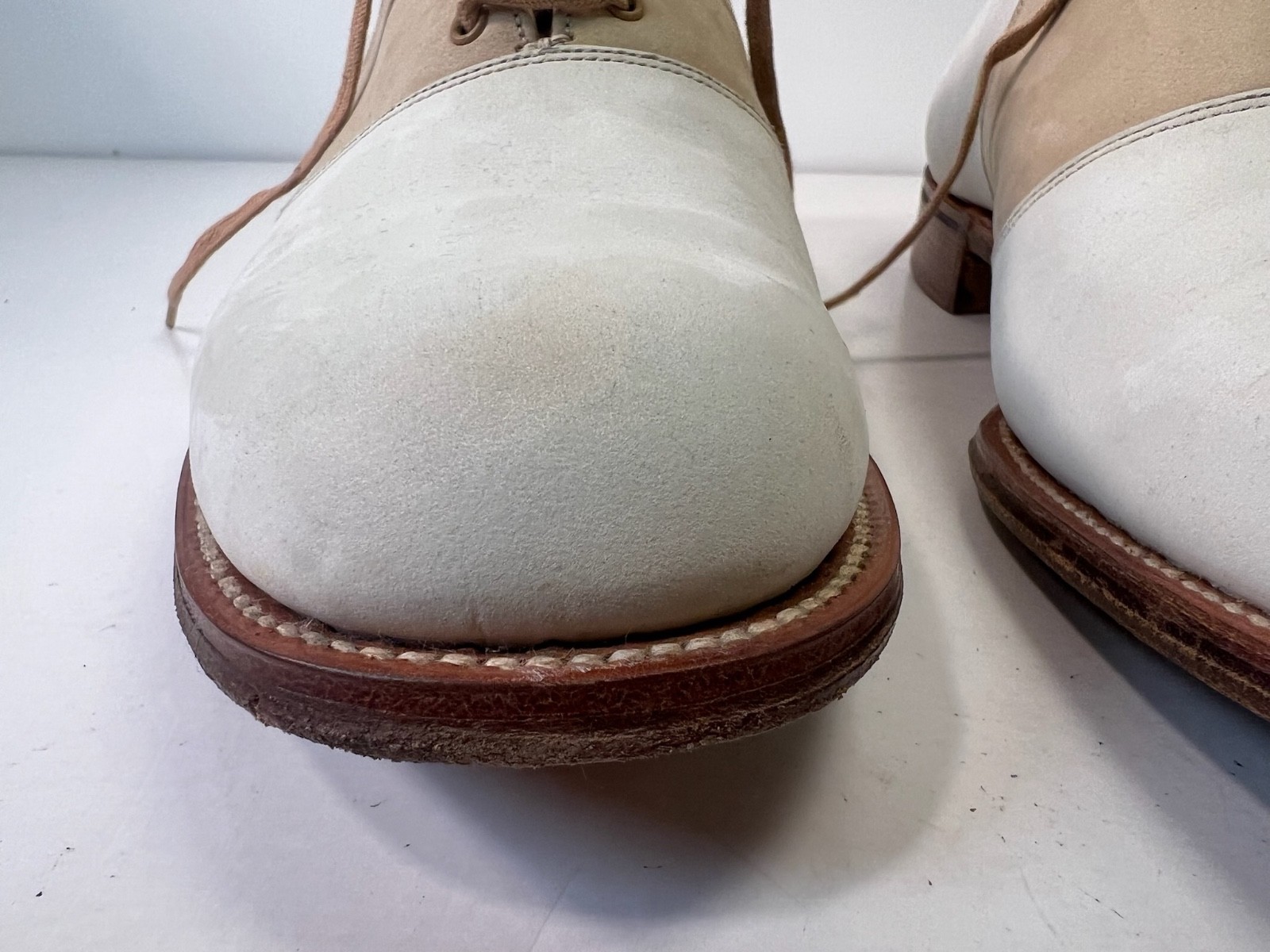 Polo Ralph Lauren Bench Made England Suede Leather Saddle Oxford Shoes 10D
