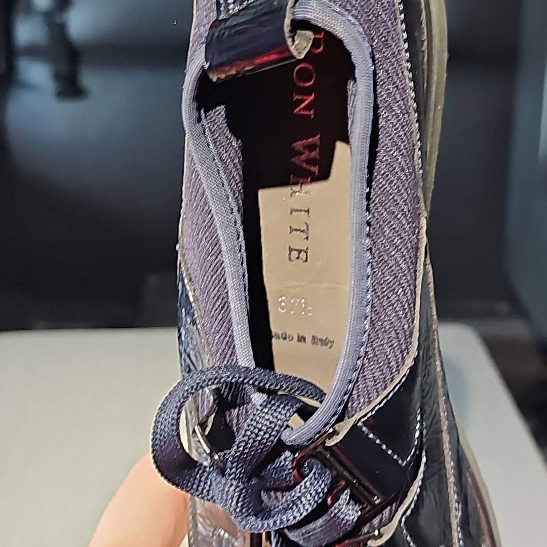 Ron White Noki Stretch Fabric & Crinkle Nappa Leather Wedge Sneaker 37.5 (US 7)