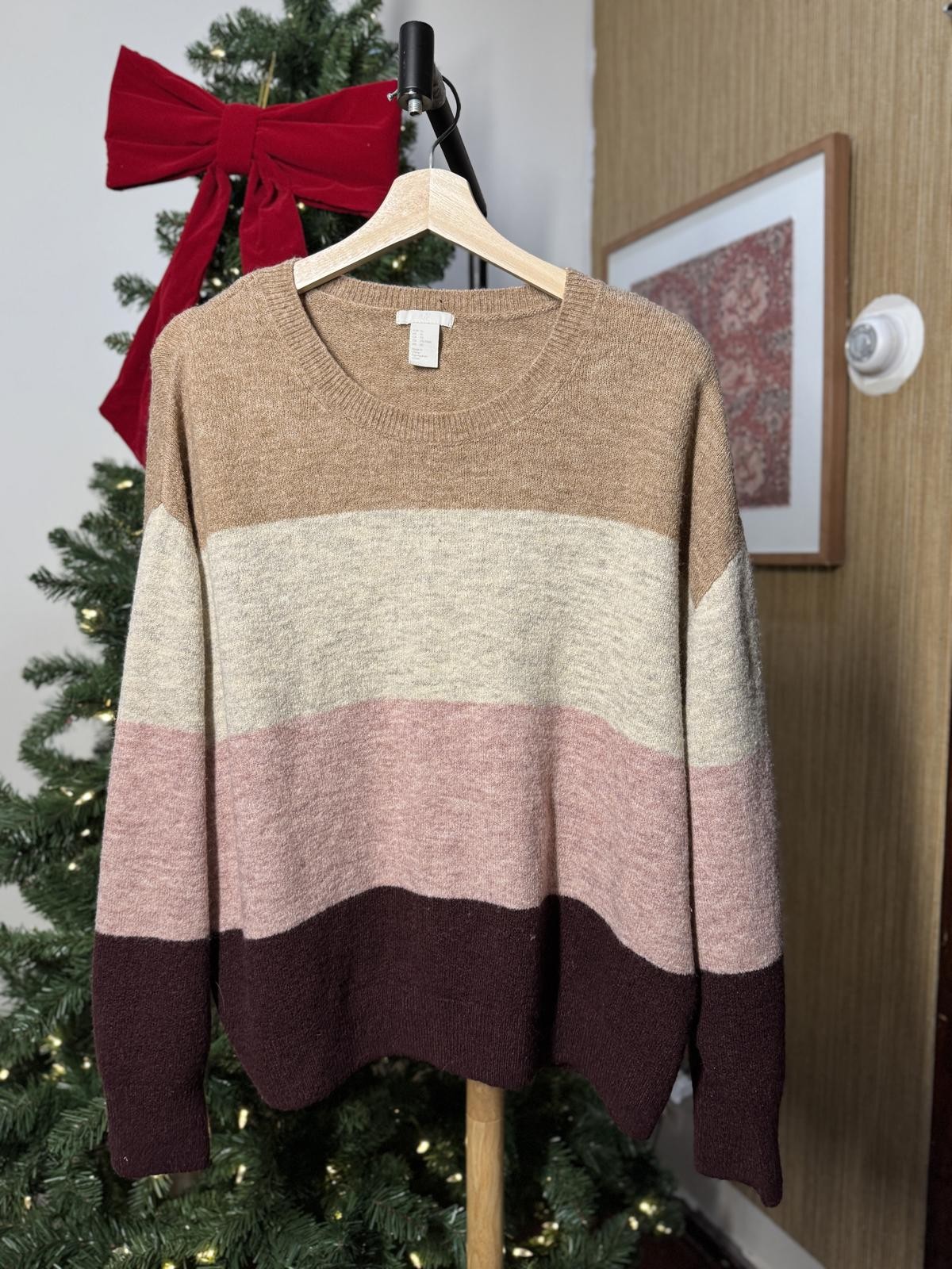 H&M Colorblock Crew Neck Sweater