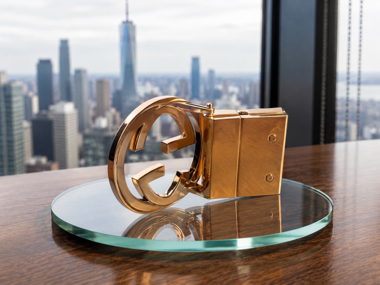Gucci GG Gold Tone Belt Buckle Replacement Hardware Metal Designer Style