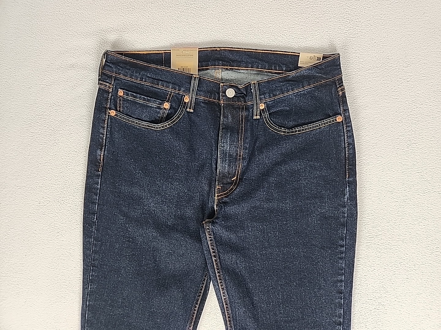 Levi’s 514 Regular Fit Zip Fly Straight Denim Jeans 34X30 Mens Dark Blue Stretch