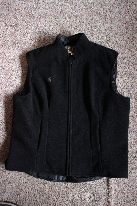 Wyoming Traders Black 100% Virgin Wool Vest Women’s Sz. XL