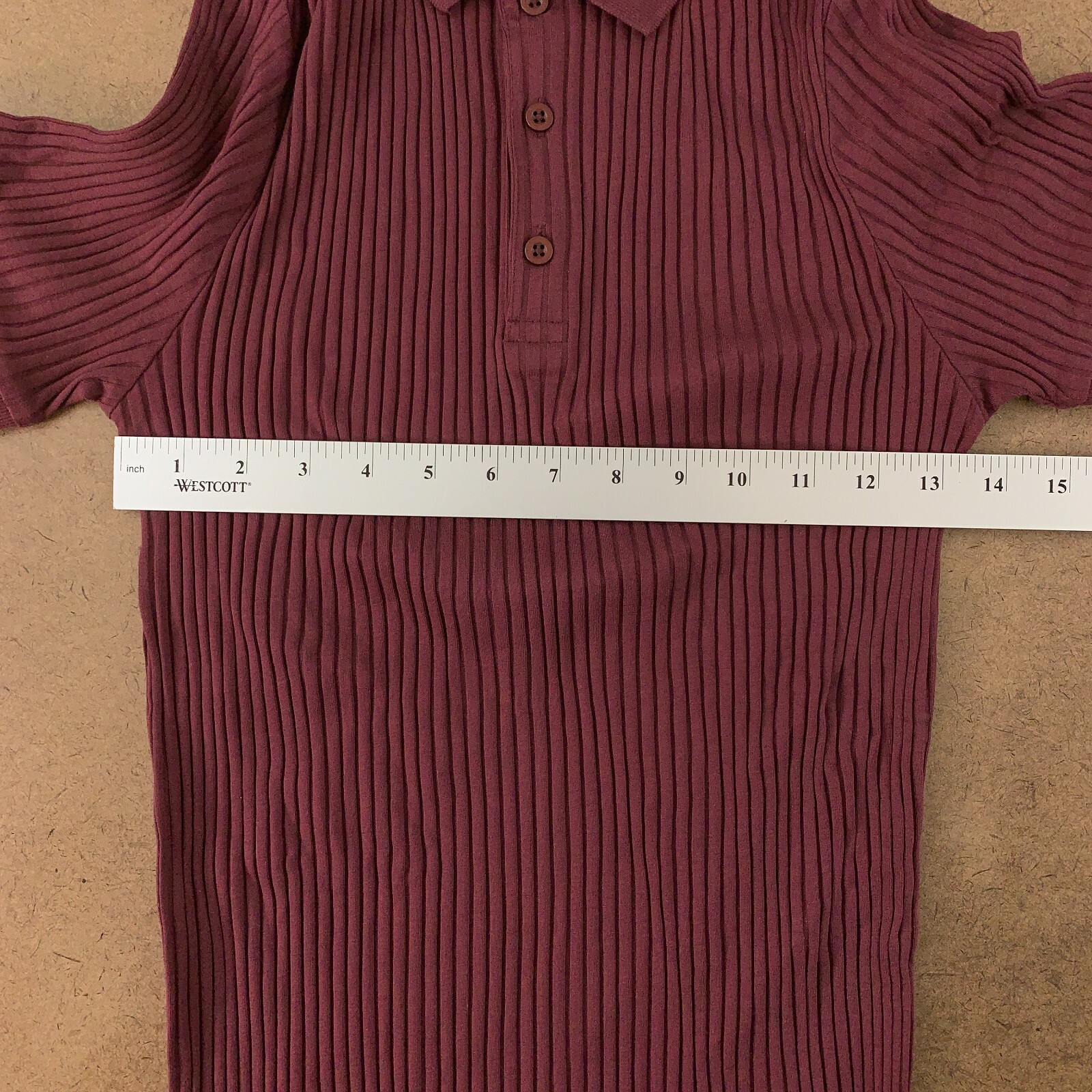 ASOS Women’s Size Medium Burgundy Rib Knit Short Sleeve Polo Dress New