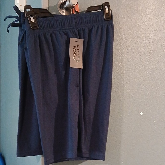 2 Pairs Athletic Works Core Short Men’s M 32-34 Blue Mesh Gym Drawstring