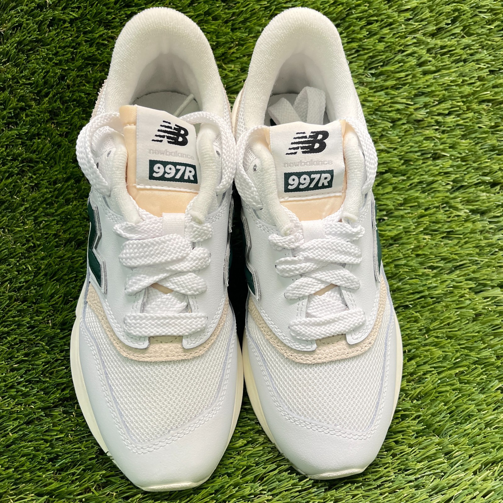 New Balance 997R Womens Size 5.5D Gray Green Athletic Leather Shoes Sneakers
